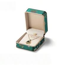 Cirelle 1pc 1pc Vintage Silk-Like Jewelry Storage Box – Elegant Display Case For Rings, Necklaces & Bracelets, Elegant Organizer For Pearl Earrings, Perfect Gift For Her - Multicolor - View 8