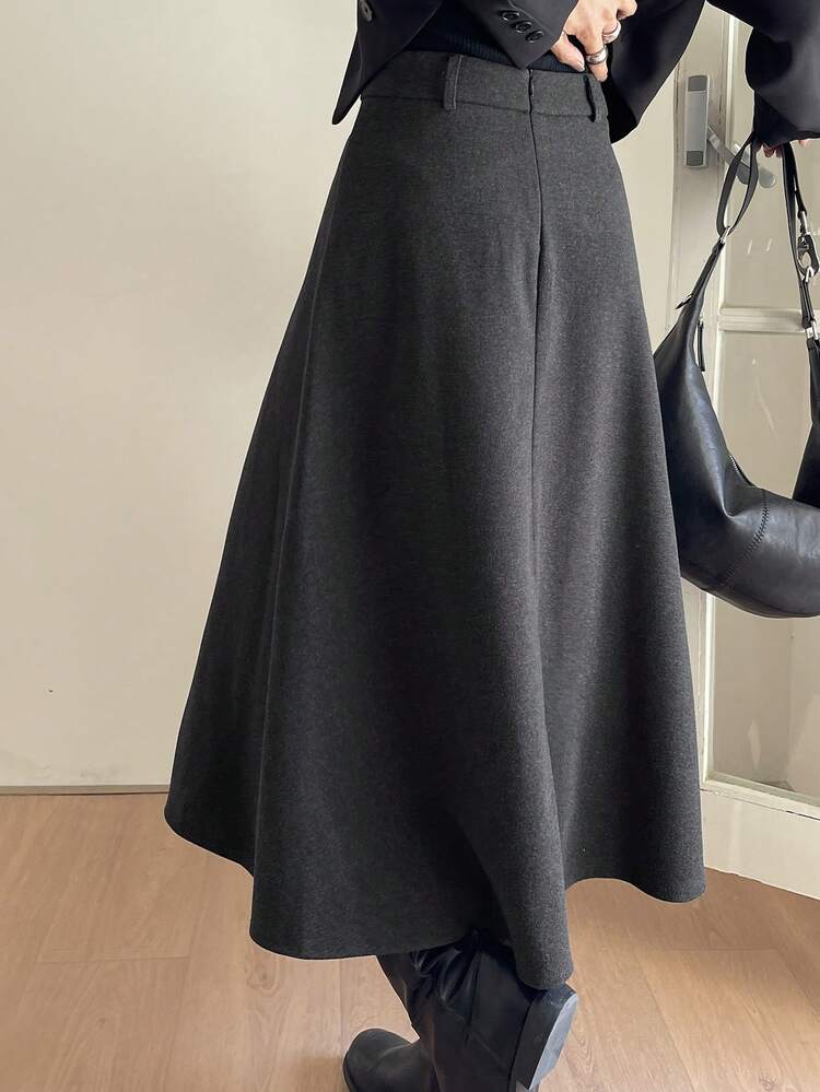 Women's Solid Color Pleated Fashionable Versatile Date/Outing Mini Skirt