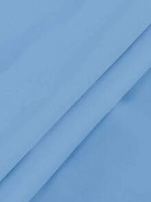 EMERY ROSE Women's Solid Color Frill Trim V-Neck Sleeveless Casual Blouse - Blue - View 4