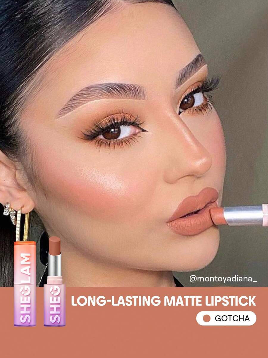 SHEGLAM Dynamatte Boom 持久霧面唇膏-Gotcha 20 色奶油霧面防水唇膏神奇不粘杯防轉移唇膏促銷唇膏 品牌 美容 化妝 化妝品 適合女性與女孩 完美搭配夏季春季 Y2K 時尚 流行 生日 母親節禮物 假期 派對準備就緒 最佳顏色 - Gotcha - 查看 1