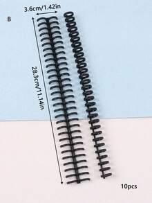 5/10 件可拆卸 30 孔塑料活页夹环，弹簧螺旋环，适用于 A4 纸笔记本文具办公用品 - 采用 PP 材料制成，返校，学校用品