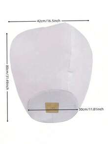 5/20个装节日许愿灯纸灯笼/天灯/祈愿灯，阻燃材料椭圆形白色纸 - 彩色 - 查看 2