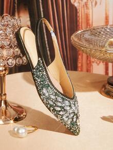 CUCCOO TILAWA Women Flats Valentine's Day - Dark Green - View 3