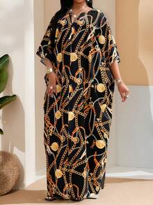 SHEIN Lady 春夏秋冬优雅派对通勤办公彩色编织缺角舞会礼服短袖长袍 - 彩色 - 查看 5