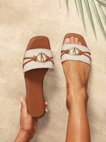 SHUZIA Fabulous Ladie's Tan Slip-On Square Toe Velen Sandal Sexy Cute Summer/Spring Fashion Party Beach Vacation Shoe - Maroon - View 3