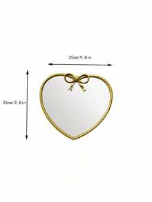 Joivida 1pc Heart-Shaped Butterfly Heart-Shaped Mirror, Student Dormitory Dressing Mirror, Heart-Shaped Small Gift Mirror, Suitable For Bedrooms, Living Rooms, Foyer And Bathroom, Ideal Valentine's Day Gift - Multicolor - View 7