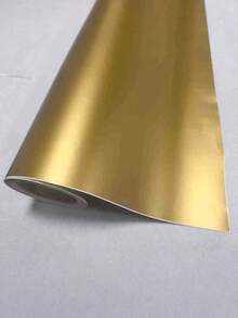 1 Sheet Golden Glitter Permanent Self-Adhesive Vinyl Sheet - Gold - View 1