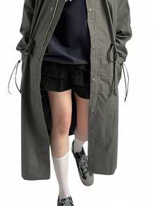 DAZY 女士纯色蛋糕裙，带安全短裤，春夏短裙 - 黑色 - 查看 5