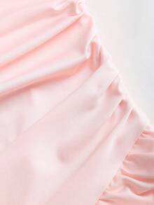 Sweetra Women's New Elegant Ruffle Strap Sleeveless Long Dress, Pink, Fitted Silhouette For Daily Commute, Women's Long Summer Dress, Long Party Dress - Pink - View 5