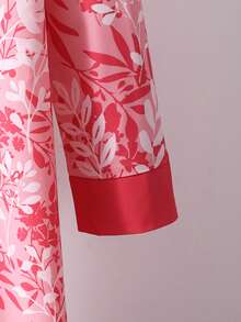 Tween Girls' V-Neck Floral Print Casual Loose Vacation Dress, Long Sleeve - Multicolor - View 8