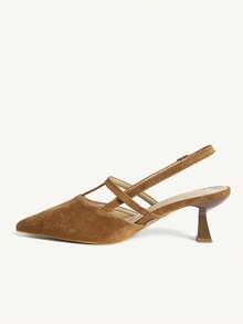 CUCCOO CHICEST Women's Elegant Pointed Toe Pumps For Commuting - Apricot - View 9