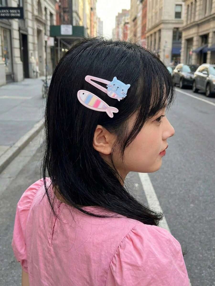 Joivida Acrylic Heart Hair Clips Set Cute Hair Accessories For Women Girls Non Slip Grip Barrettes And Combs For Fine Hair Party Wedding Daily Use - Multicolor - View 1
