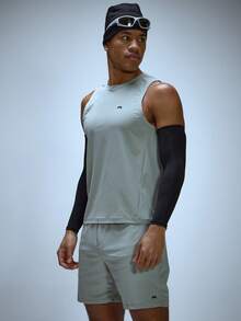 Musero Sleeveless Crew Neck Basics Poly Racer Vest Active Branded Sportwear Top Autumn Winter Essentials Gymwear Athletic Gym - Green - View 3