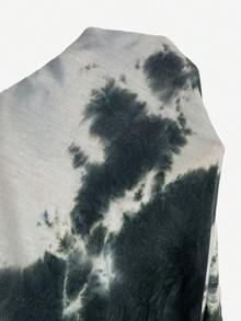 SHEIN EZwear 大码女式扎染圆领短袖休闲宽松百搭T恤 - 彩色 - 查看 3