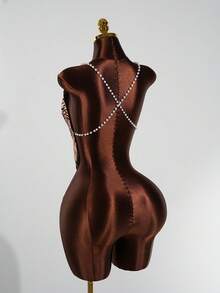 SaltGleam SaltGleam 女士性感时尚吊带无袖上衣，斑马纹和豹纹印花 - 棕色 - 查看 3