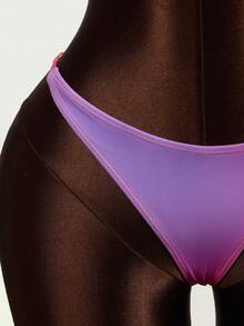 Zestiva Basics 女士性感扎染印花抹胸比基尼套装 - 粉色 - 查看 8