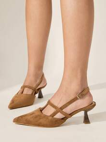 CUCCOO CHICEST Women's Elegant Pointed Toe Pumps For Commuting - Apricot - View 7