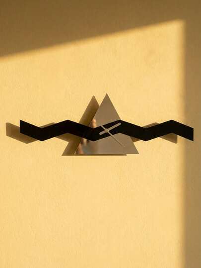 Joivida 1개 창의적인 기하 벽시계, 고급 거실 가정 장식, 산업 스타일 벽시계, 패셔너블한 시계, 벽에 심플, 거실 및 홈스테이 벽 장식에 적합