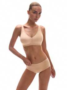 LUVLETTE 女士胸罩和无钢圈文胸 - 杏色 - 查看 8