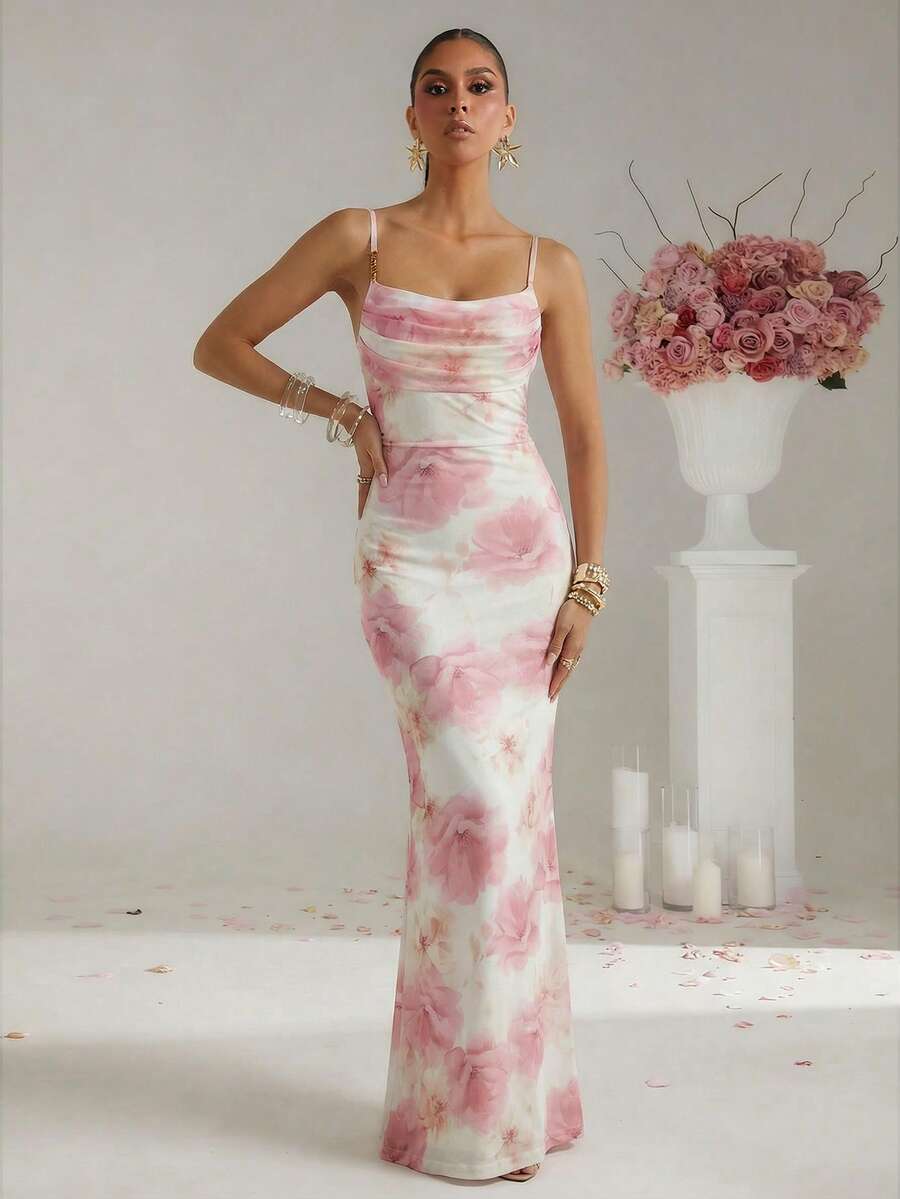 Lumalex 春夏情人节甜蜜美丽情人节装扮圣瓦伦丁节复活节婚礼订婚成人礼女士奢华派对印花连衣裙，是春季节日、情人节假期生日装扮、婚礼宾客婚礼派对夏季假日海滩装扮的理想之选，尽显奢华格调，适合舞会、聚会、宴会、低调奢华、老钱风格、锐舞派对、音乐节等场合，层次丰富，适合宰牲节派对等场合。