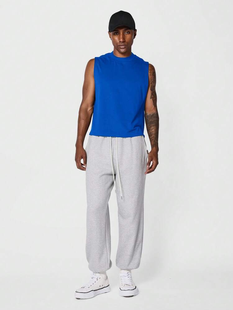 Cropped Raw Edge Sleeveless Tank