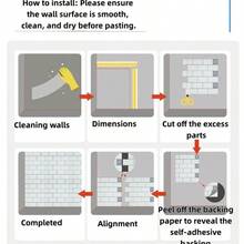 5pcs 3d Epoxy Resin Wall Stickers, Pu Self-Adhesive Kitchen And Bathroom High-Temperature Resistant Pet Tile Stickers And Wallpapers - Multicolor - View 5