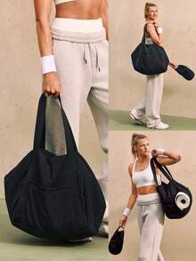 GLOWMODE 26L Maxi Zen Moves Water-Resistant Yoga Mat Storage Pocket Tote Bag Yoga Studio Gym Daily Casual Wear - Black - View 8