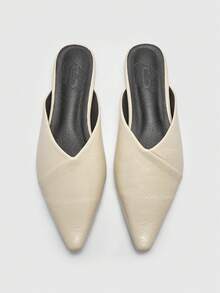 CUCCOO BIZCHIC 女士尖头休闲平底鞋，百搭时尚 - 白色 - 查看 7