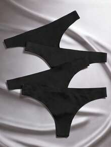 4 条装纯色性感丁字裤