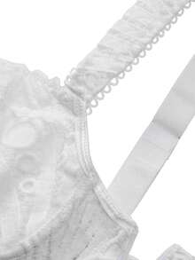 SuitURBody Hollow Floral Embroidery Corset-Style Backless Blouse - White - View 7