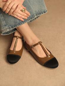 Rosivie 女士搭扣设计休闲一脚蹬乐福鞋，适合日常通勤 - 彩色 - 查看 1