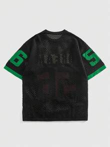 ROMWE MEN Pull col rond homme en tricot bicolore, mode rétro - Multicolore - Voir 2