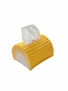 Joivida 1个玉米纸巾盒，餐桌纸巾盒，客厅家居装饰，桌面配件，创意，奢华，高端，浴室收纳盒 - 黃色 - 查看 8