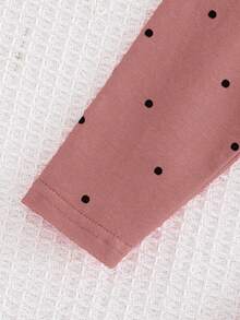 Cozy Pixies 2件套女婴草莓印花荷叶边圆领上衣和松紧腰裤套装