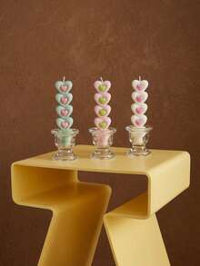 Joivida 1 Pc Love-Scented Candle, Long-Stemmed Heart-Shaped Handmade Candle, Decorative Companion Gift, Home Decoration, Valentine's Day Gift, Birthday Gift, Christmas Decoration, Valentine's Day Decoration - Multicolor - View 4