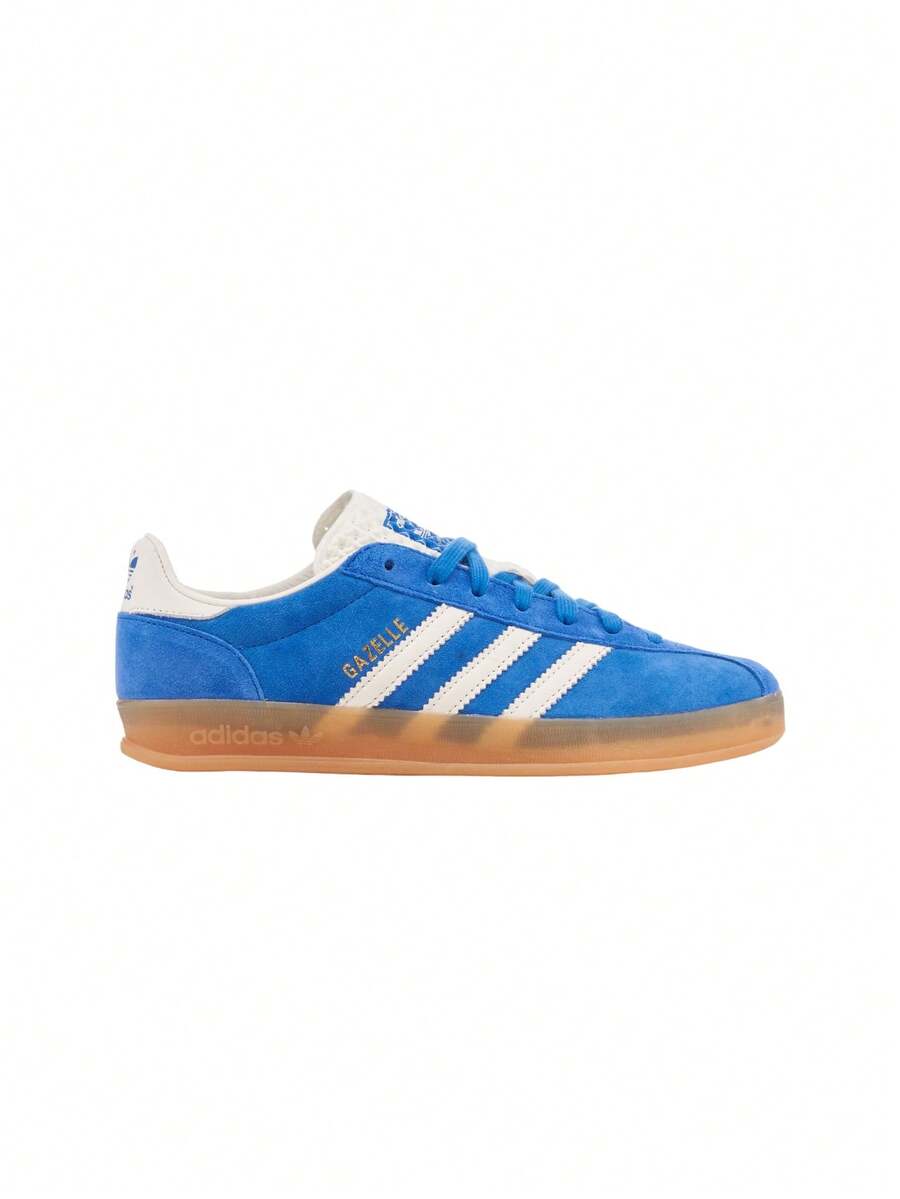 Adidas Gazelle室内女式运动鞋 蓝鸟/云白/生胶底 IH1086 - 藍/核心白/能量藍 - 查看 1