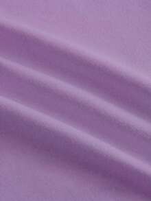 SHEIN MOD Women's Purple Ruched Fitted Sexy Bandeau Top - Purple - View 4