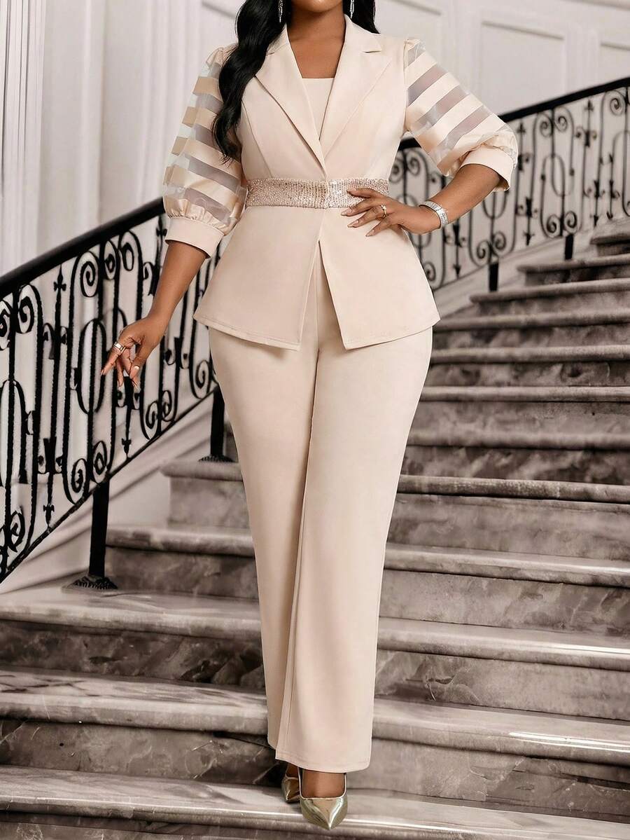 Fleurora 秋冬季优雅红色针织翻领纽扣长袖加大码仿皮草外套