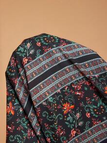 JIAN LASALA All-Over Print Bustier Top Halter Neck Tie Backless Ruffled Waist Wide-Leg Women Jumpsuit - Multicolor - View 7