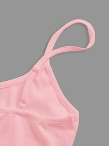 SHEIN BASICS 纯色修身休闲吊带背心，夏季百搭 - 淺粉色 - 查看 8