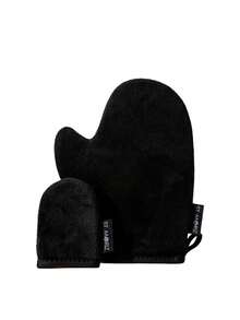 Luxury Double Sided Self Tanning Mitt With Face Mitt Set - Black - View 1