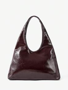 Viva Strut 女士单肩包，流浪包，时尚，个性，简约，百搭，街头风，甜美酷女孩，性感女孩，Y2K，复古，铆钉，复古 - 酒紅色 - 查看 4