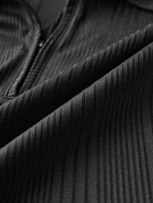 Airaco Camiseta de manga corta minimalista y casual de unicolor para hombres - Negro - Ver 4