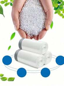 10 Roll Set (150PCS) Drawstring Garbage Bag, Suitable For Small Kitchens, Bathrooms, Bedrooms, Super Strong, Odorless Garbage Bags, Disposable Garbage Bags, Can Liners, Cleaning Supplies, Commercial Use, Suitable For Kitchens, Living Rooms, Bathrooms, Offices, And Hotels - Multicolor - View 5