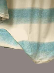 Manfinity Áo thun nam tay ngắn cổ tròn in sọc, kiểu dáng thường ngày, đa năng. - Nhiều màu - Xem 3