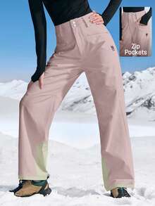 In My Nature 女士拉链口袋阔腿宽松休闲徒步裤 - 淺灰紫 - 查看 1