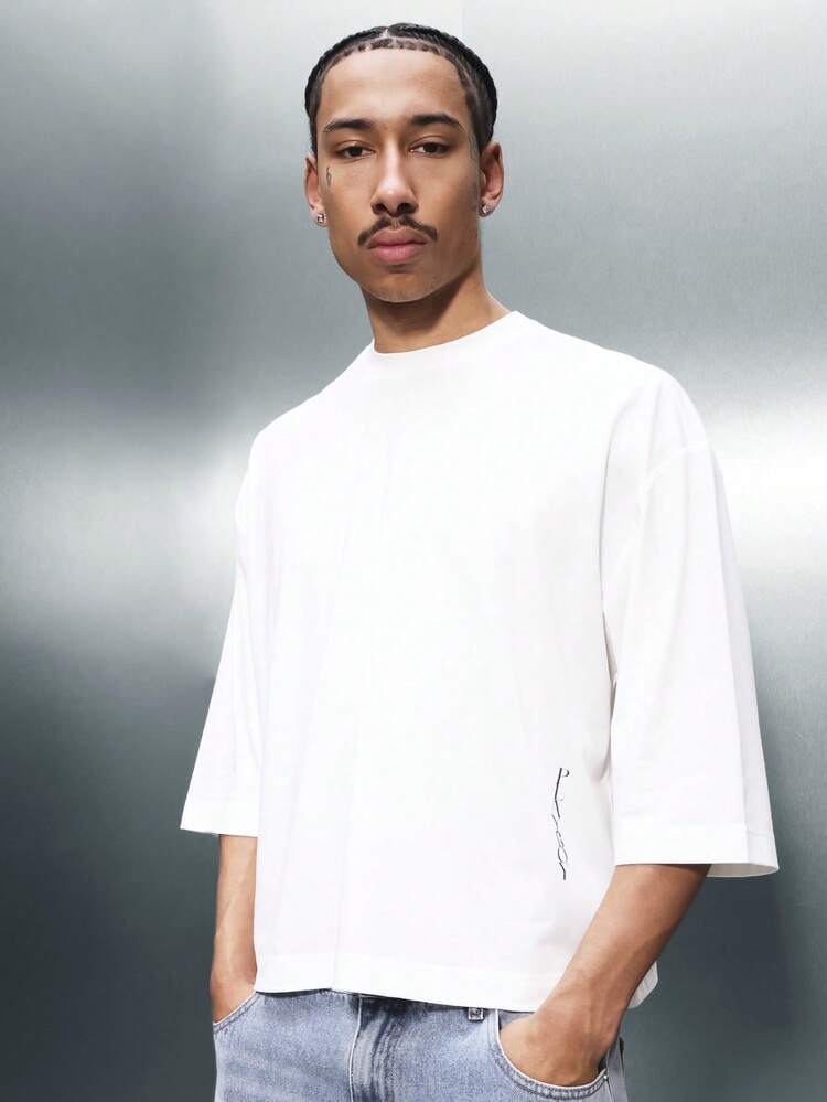 PLAYBOY X SUMWON Boxy Three Quarter Sleeve Tee With Back Logo