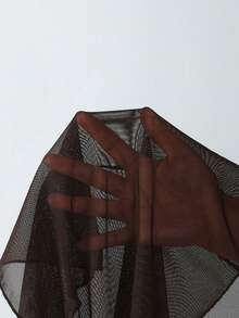 SHEIN 2件套少女撞色连体泳衣,弹力速干舒适针织面料,适合海滩、泳池、冲浪、度假、夏季旅行 - 黑與白 - 查看 6