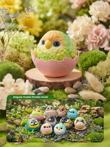 POKOJA LAND Blind Box (Non-Plush Filling), Suitable As Gift For Friends,Birds Dream Island Blind Box Series, 8 Regular + 2 Hidden Collectible Figurine, Premium ABS Plastic Realistic Bird-Themed Art Toy, Versatile Decor For Desk, Shelf & Collection, Perfect Birthday & Holiday Gift For Friends, Family, Collectors & Bird Enthusiasts,Spring To Summer - Tide play blind box - View 2