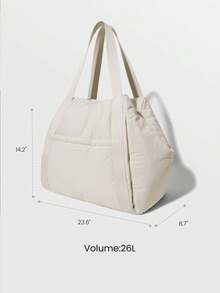 GLOWMODE 26L Maxi Zen Moves Water-Resistant Yoga Mat Storage Pocket Tote Bag Yoga Studio Gym Daily Casual Wear - White - View 6